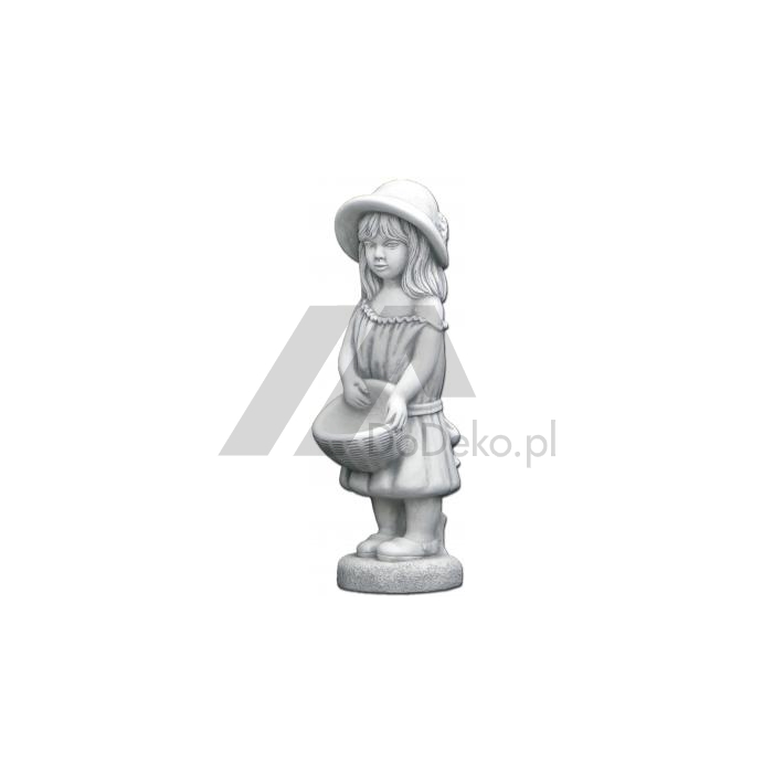 Donica - figurka betonowa dziewczynka w kapeluszu