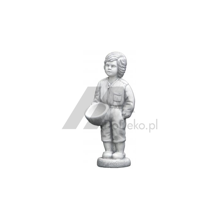 Donica betonowa z figurką chłopca