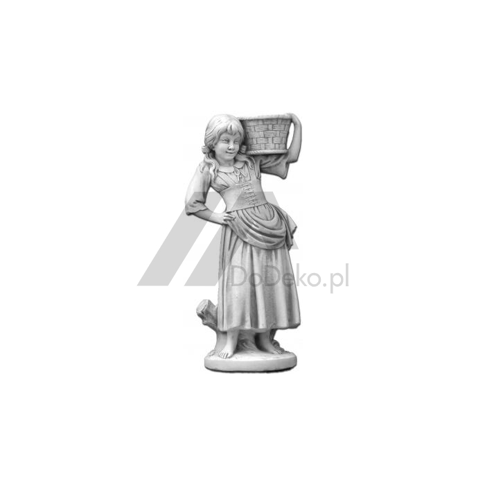 Betonowa donica z figurką wysokiej dziewczynki