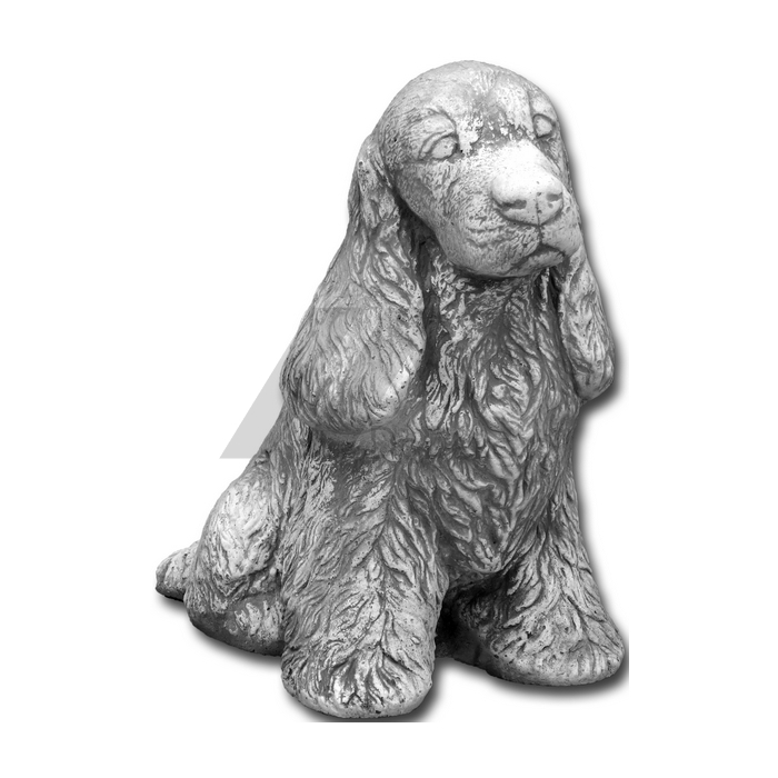 Betonowy pies cocker spaniel, figurka dekoracyjna psa