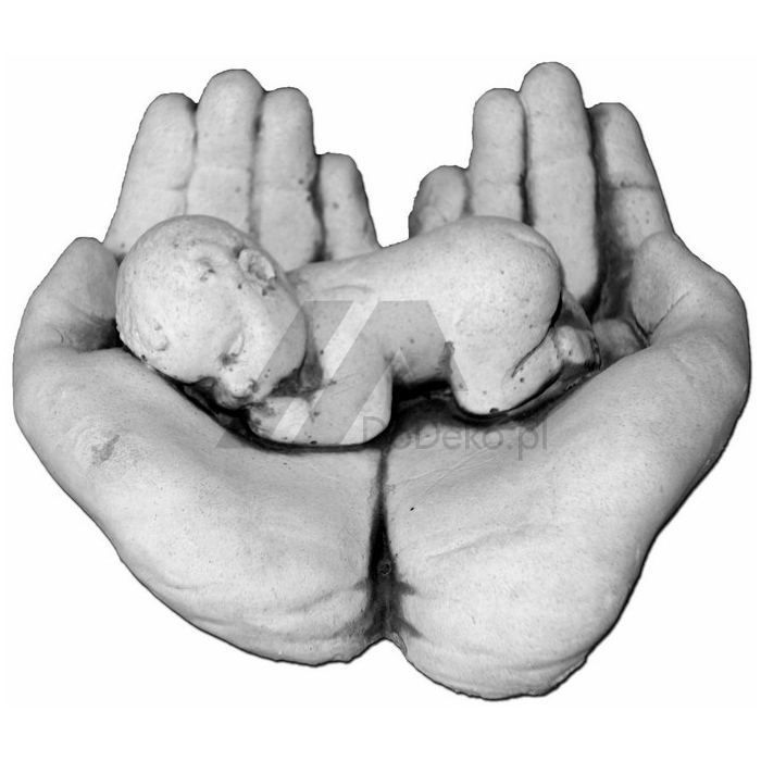 Figurka dzieciątka na dłoniach