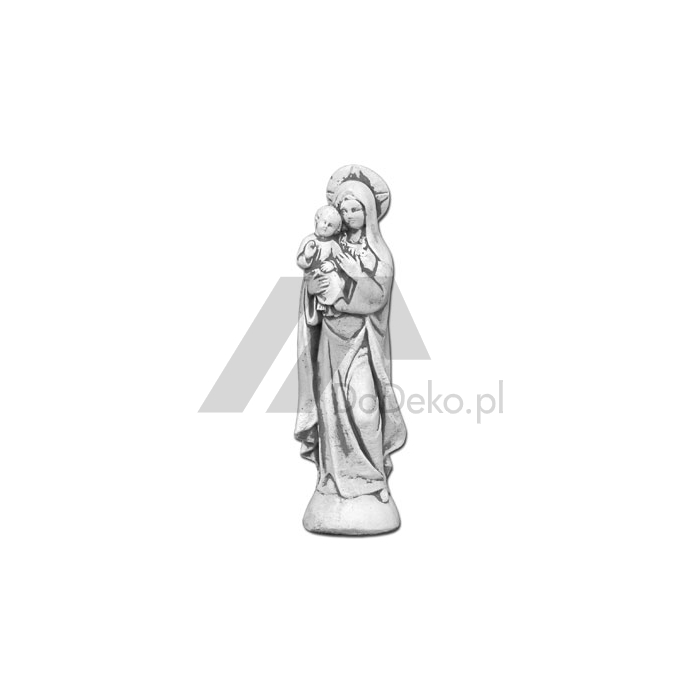 Betonowa figurka Matka Boska z dzieciątkiem Jezus