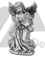 Betonowy aniołek z lirą, figurki ogrodowe w sklepie DoDeko.pl