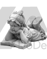 Figurka dekoracyjna dziewczynka, chłopiec z ksiażką