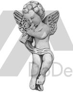Betonowy aniołek z fletem - dekor z betonu w sklepie DoDeko.pl