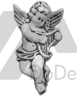 Betonowy aniołek z harfą - dekor betonowy w slepie DoDeko.pl