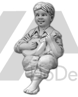 Figurka betonowa chłopiec z lutnią w sklepie DoDeko.pl