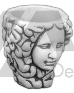 Betonowa donica - twarz kobiety