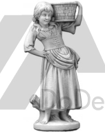 Betonowa donica z figurką wysokiej dziewczynki