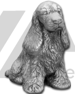 Betonowy pies cocker spaniel, figurka dekoracyjna psa