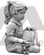 Figurka ogrodowa dziewczynka, chłopiec z książką