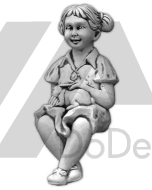 Figurka betonowa dziewczynki na ławeczkę w sklepie DoDeko.pl