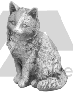 Kot z betonu - figura dekoracyjna