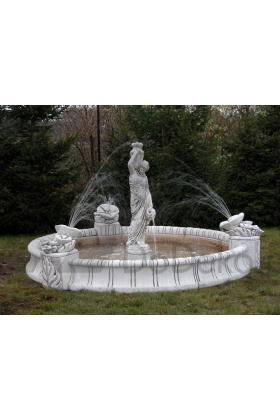 Basen do fontanny z 3 wodotryskami