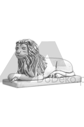 Betonowy lew leżący - figura ogrodowa lwa