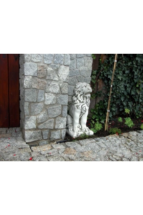 Lew siedzący, figurki ogrodowe z betonu w sklepie Dodeko.pl